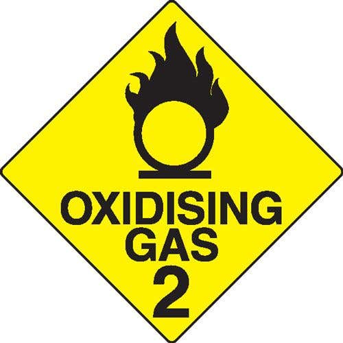 Oxidising Gas 2 Hazchem Sign