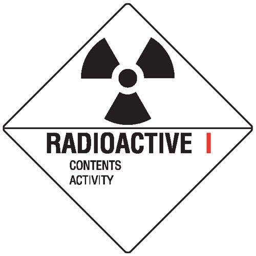 Radioactive I Hazchem Sign