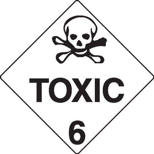 Toxic 6 Hazchem Sign