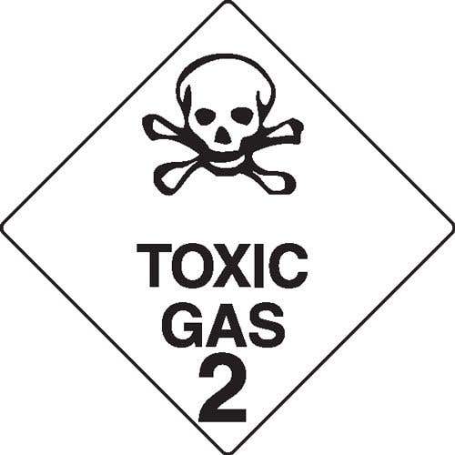 Toxic Gas 2 Hazchem Sign